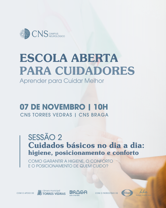 Escola Aberta para Cuidadores | Cuidados básicos no dia a dia: higiene, conforto e posicionamento | 7 novembro 2026
