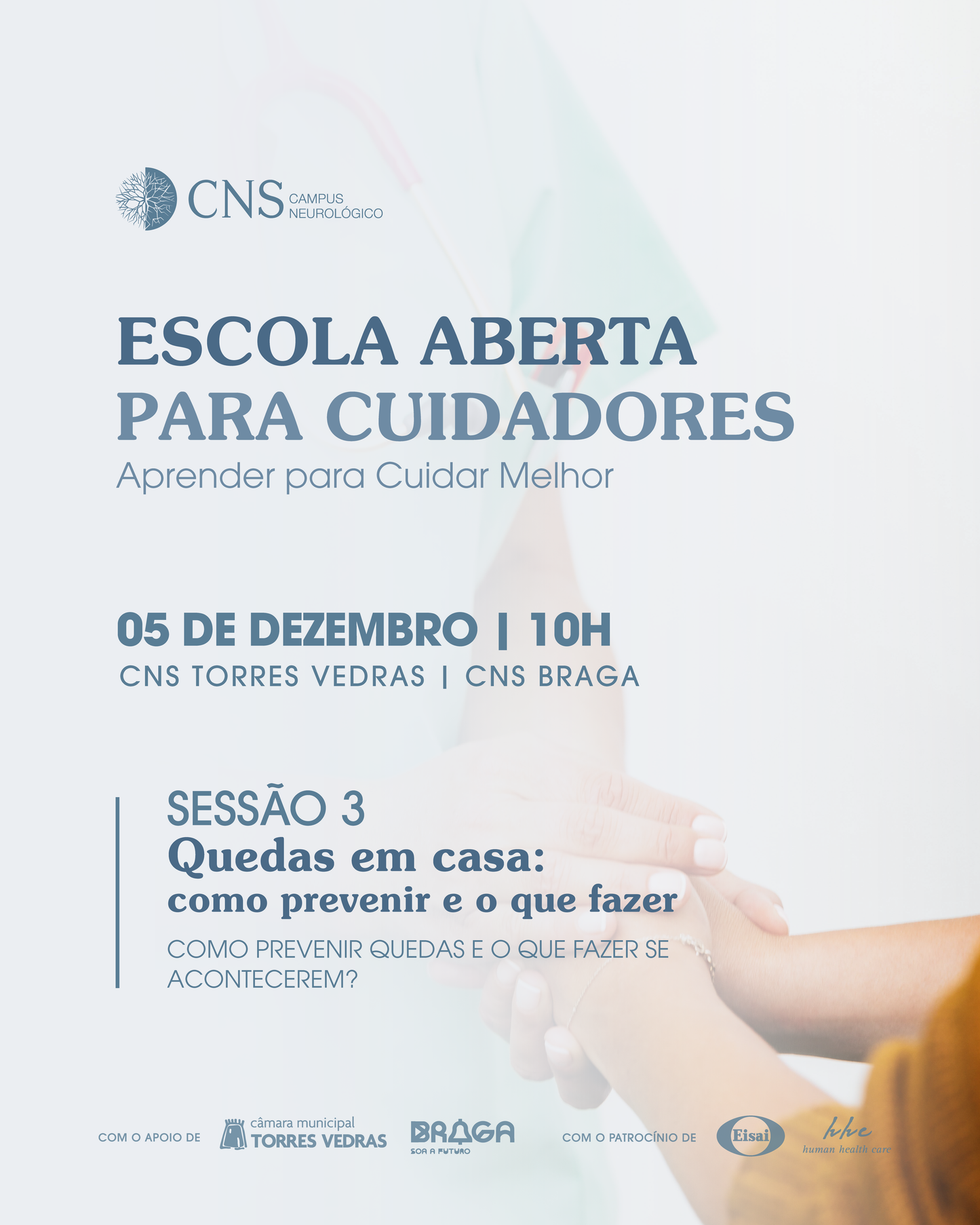 Escola Aberta para Cuidadores | Quedas em casa: como prevenir e o que fazer? | 5 dezembro 2026